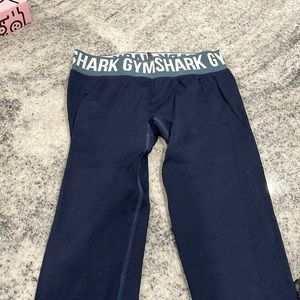 Navy gym shark leggings